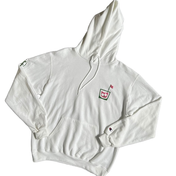 CHAMPION / BARSTOOL SPORTS SPITTIN CHICLETS WHITE PINK WHITNEY COCKTAIL HOODIE - Picture 2 of 8